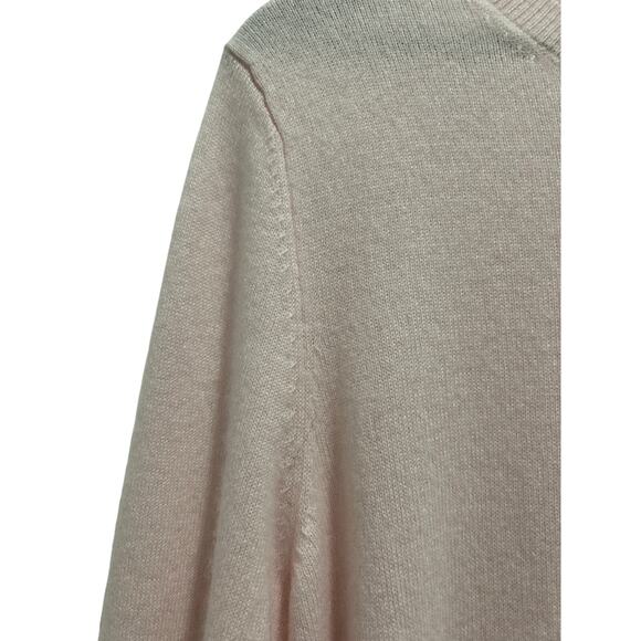 Quince Women’s 100% Cashmere Pullover Sweater Light Pink Size L Preppy - Picture 9 of 11